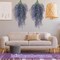8 Pcs Hanging Plants Artificial Decor Fake Plants Ferns Vine Artificial Large Faux Hanging Wall Indoor Outdoor Decorations for Garden Wedding, Purple